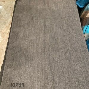 Gray cotton FENDI scarf